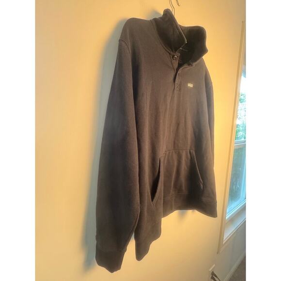 Vans Men’s Two Button Collared Pullover Vintage Black Size XL - Picture 6 of 8